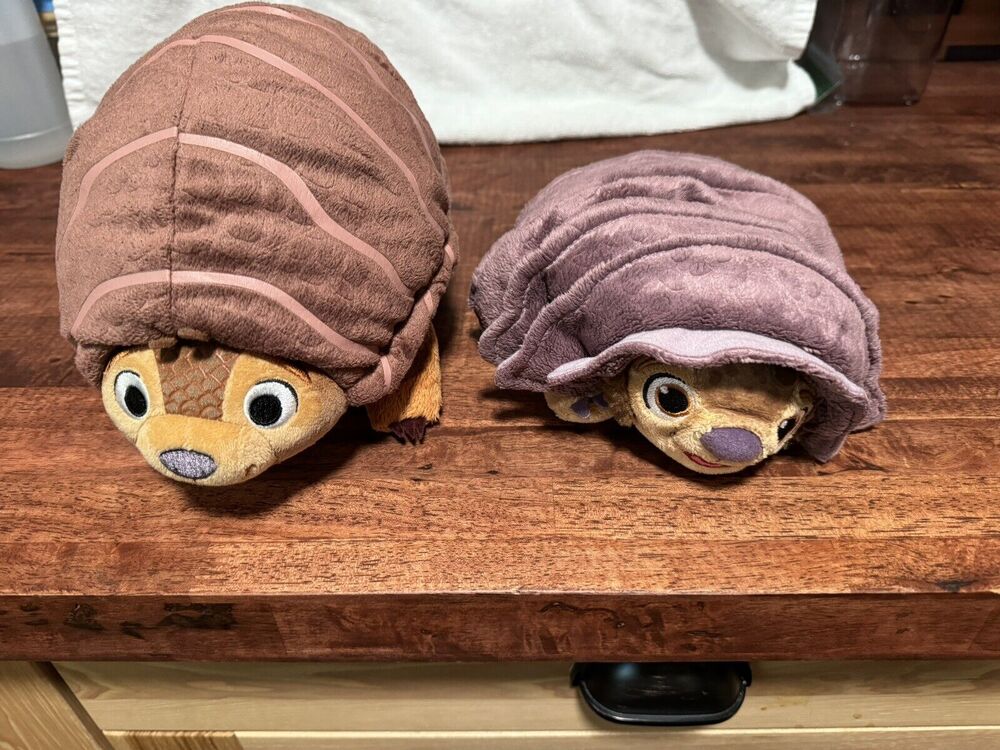 Two Disney Store Raya & the Last Dragon Baby Tuk Tuk 9.5" Plush Stuffed Animal